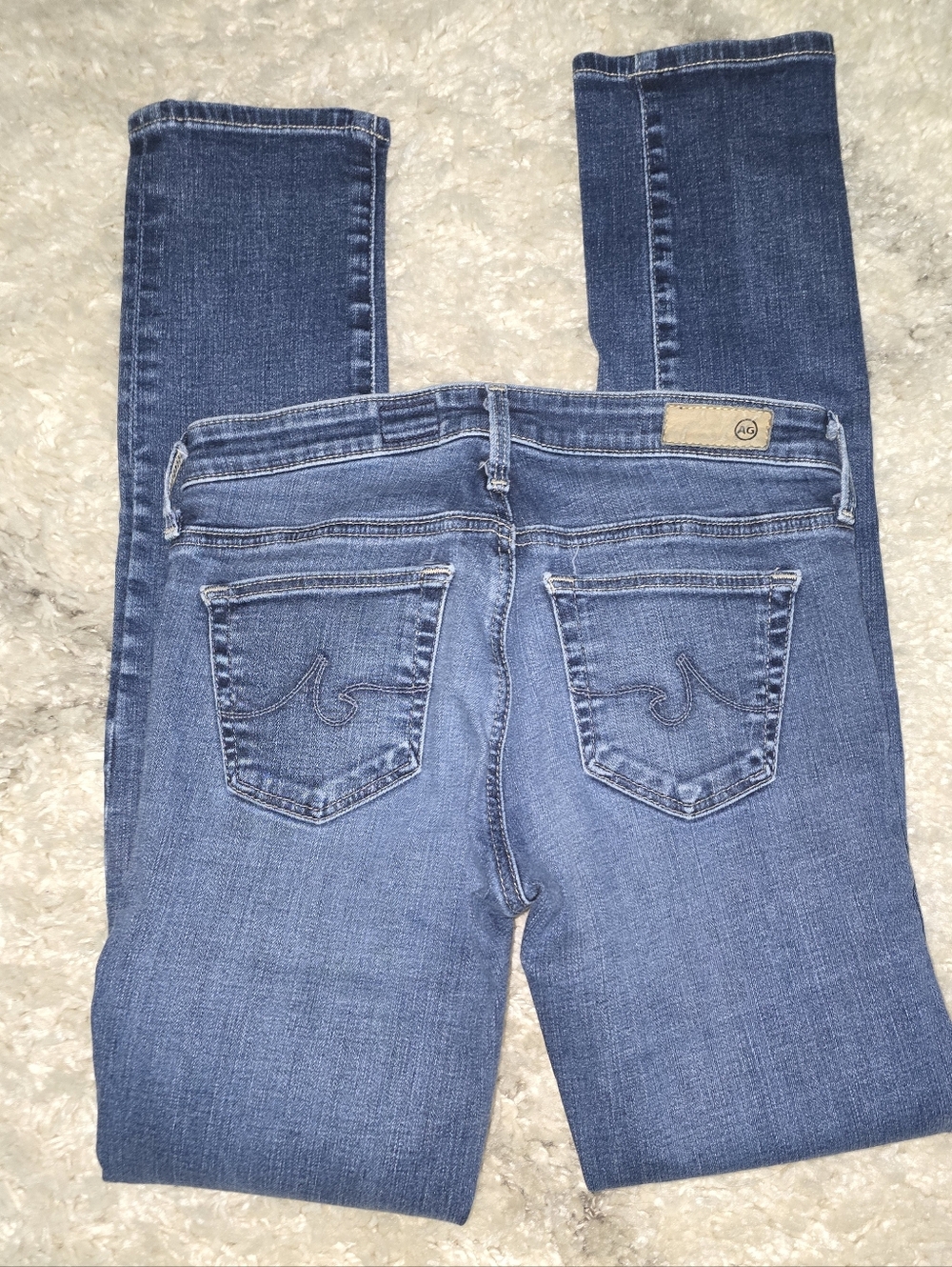 Ag Adriano Goldschmied Slim Skinny Jeans in Medium Blue Wash